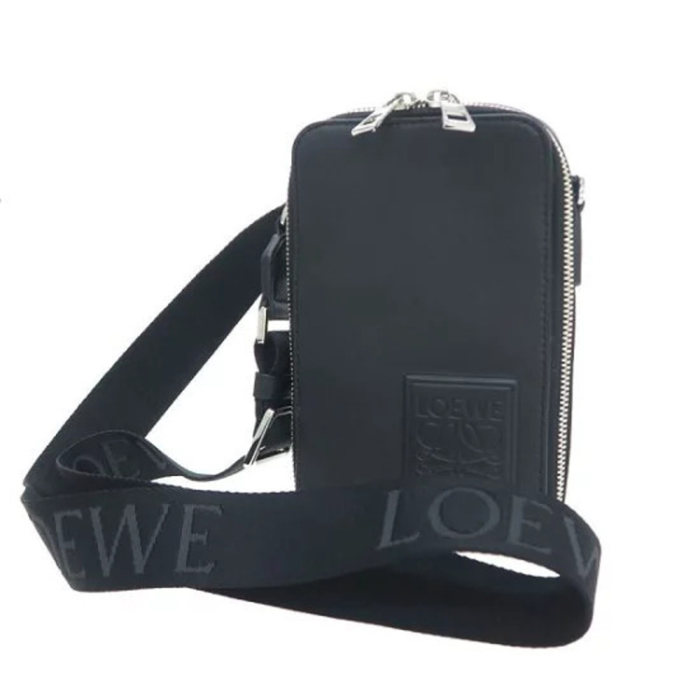 Loewe Vertical Crossbody Pocket Satin Calf Black